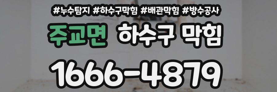 주교면 하수구 막힘