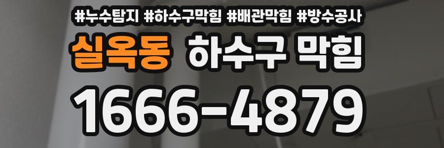 실옥동 하수구 막힘