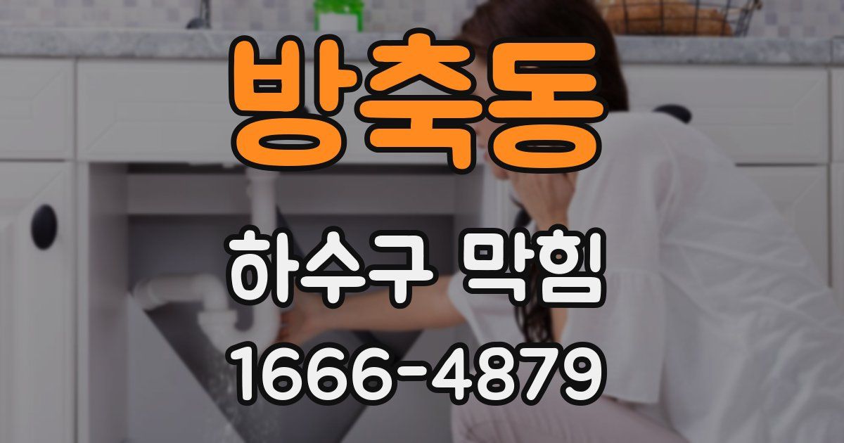 방축동 하수구 막힘