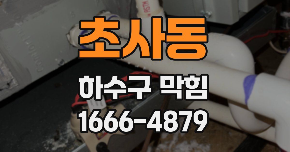 초사동 하수구 막힘