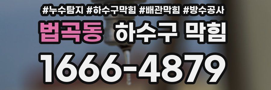 법곡동 하수구 막힘