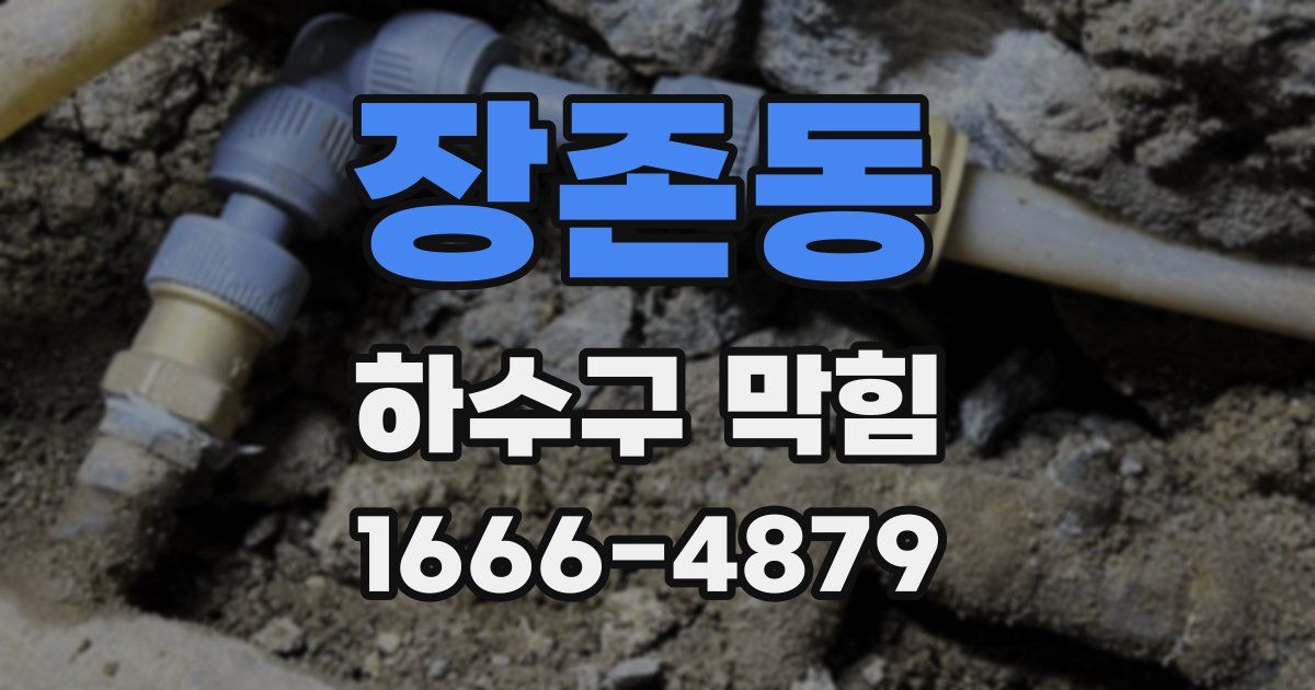 장존동 하수구 막힘