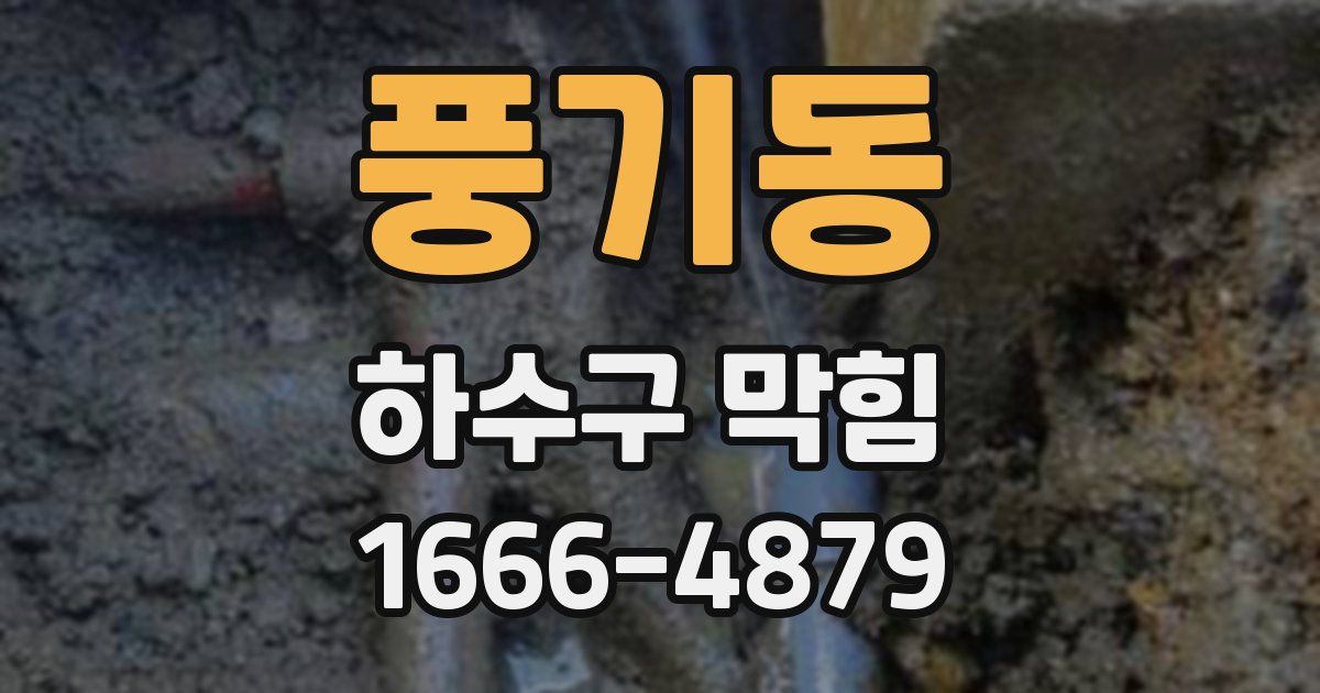 풍기동 하수구 막힘