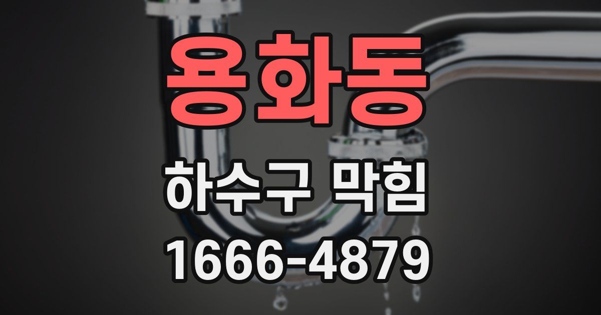 용화동 하수구 막힘