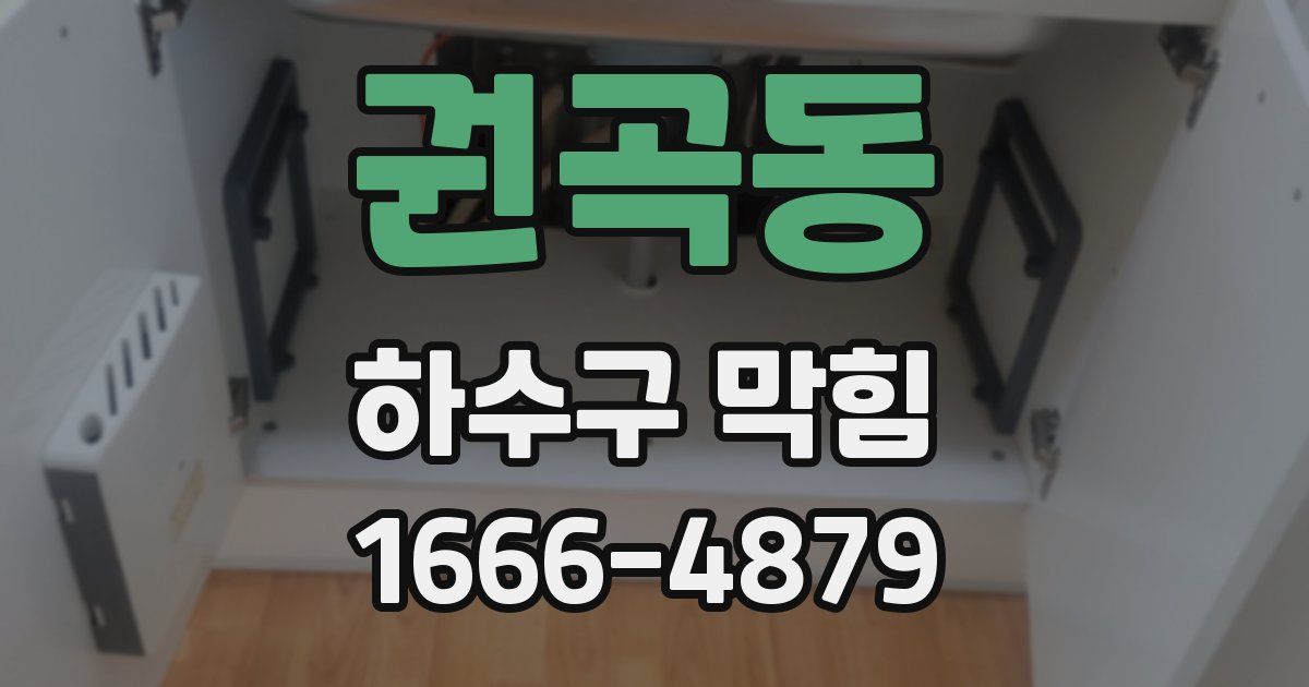 권곡동 하수구 막힘