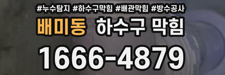 배미동 하수구 막힘