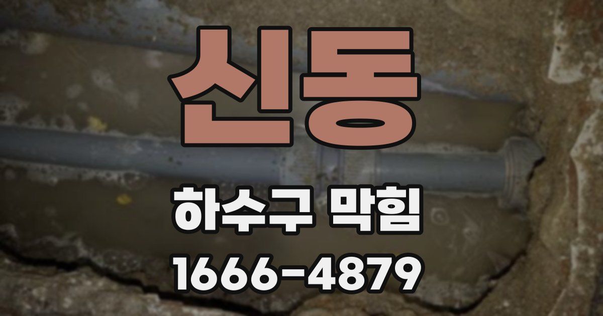 신동 하수구 막힘
