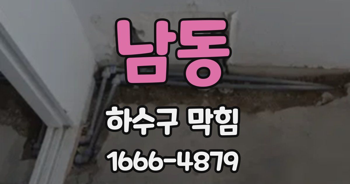 남동 하수구 막힘
