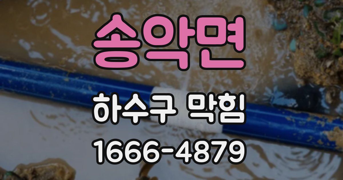 송악면 하수구 막힘