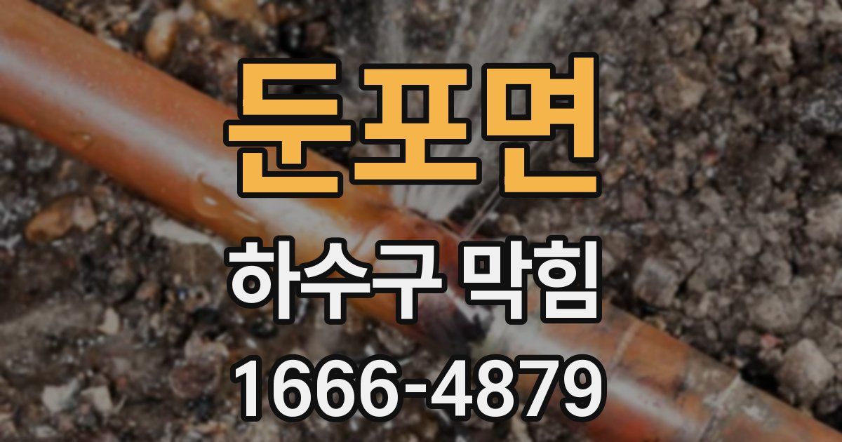 둔포면 하수구 막힘