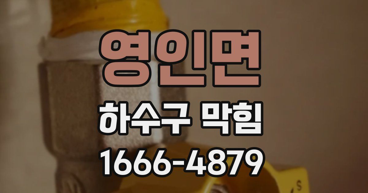 영인면 하수구 막힘