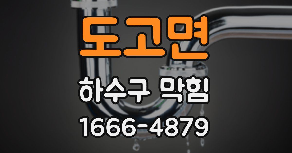 도고면 하수구 막힘