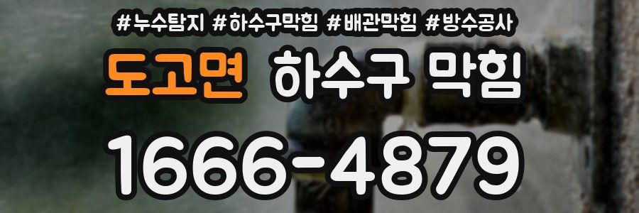 도고면 하수구 막힘