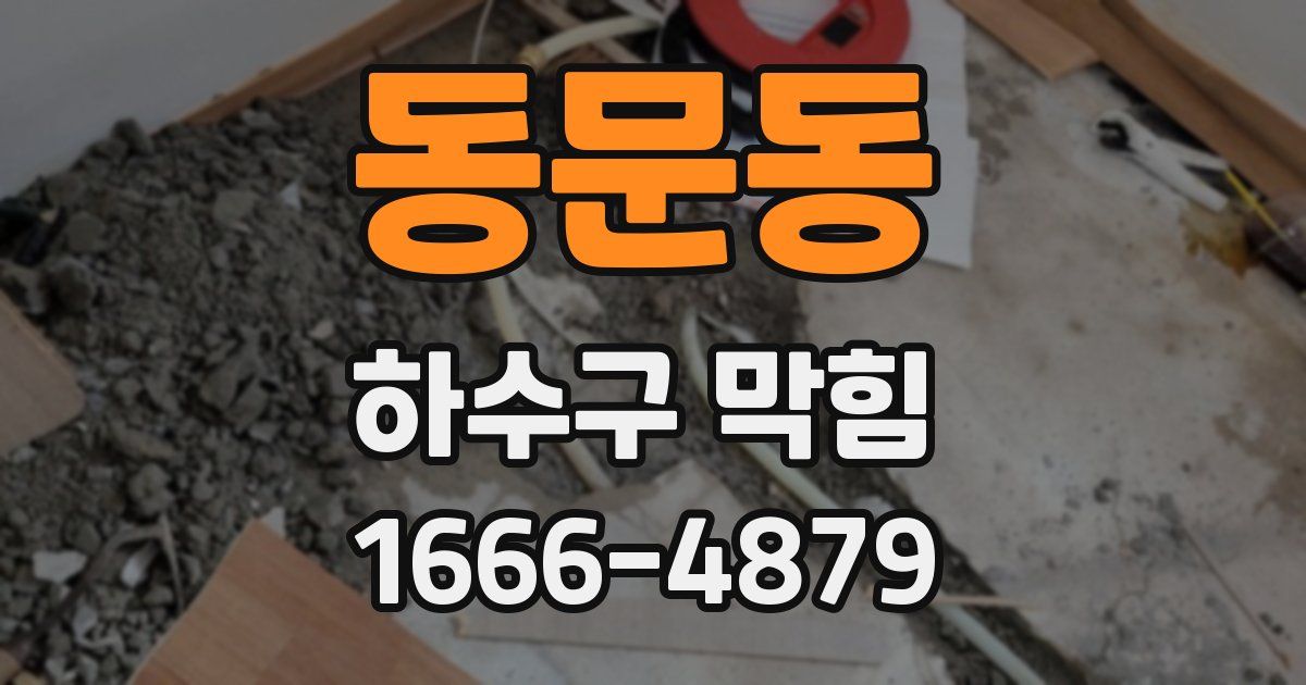 동문동 하수구 막힘