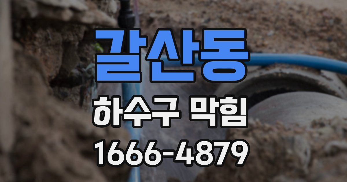갈산동 하수구 막힘