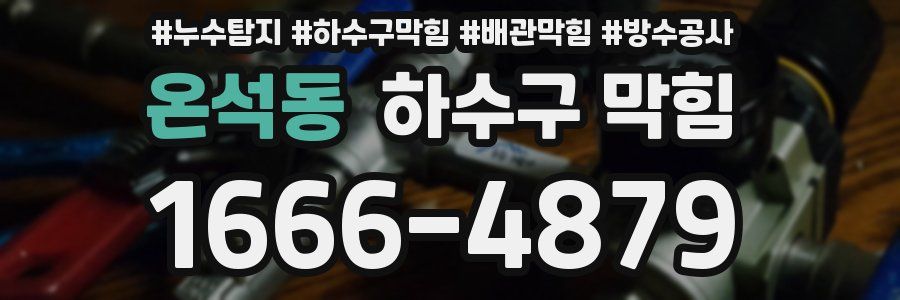 온석동 하수구 막힘