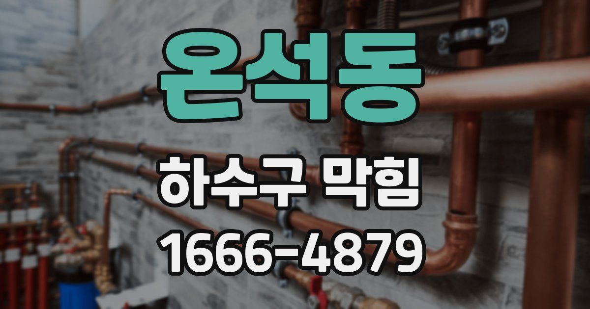 온석동 하수구 막힘