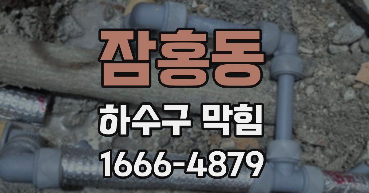 잠홍동 하수구 막힘