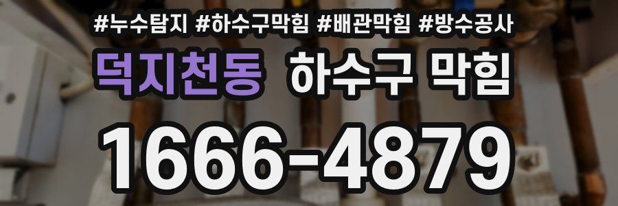 덕지천동 하수구 막힘