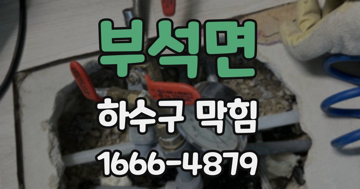 부석면 하수구 막힘