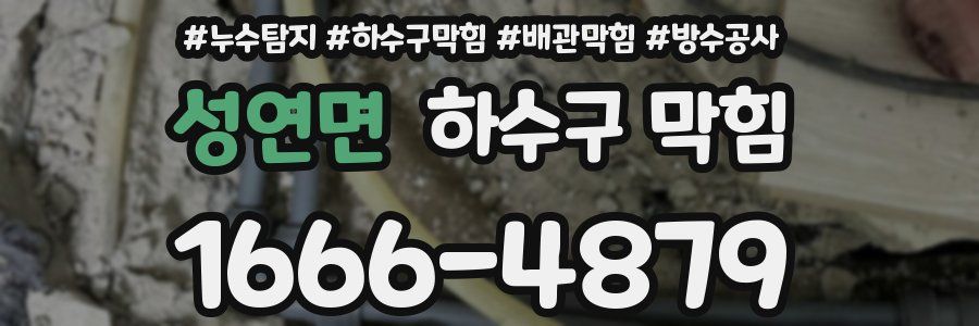 성연면 하수구 막힘