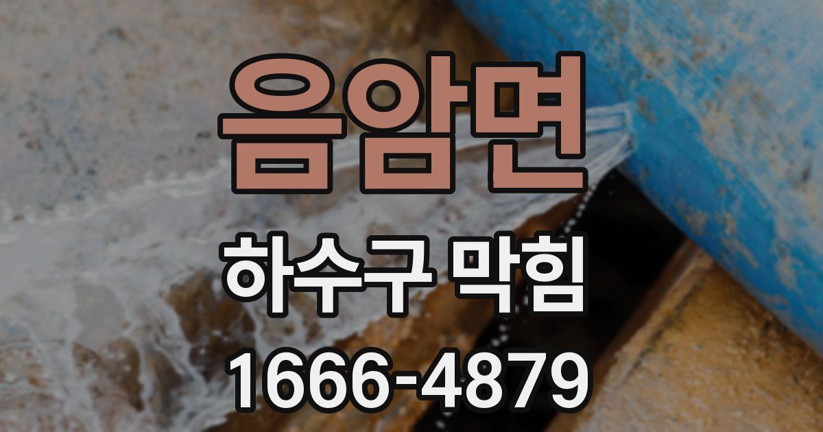 음암면 하수구 막힘