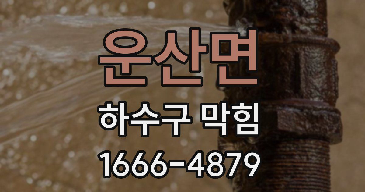 운산면 하수구 막힘