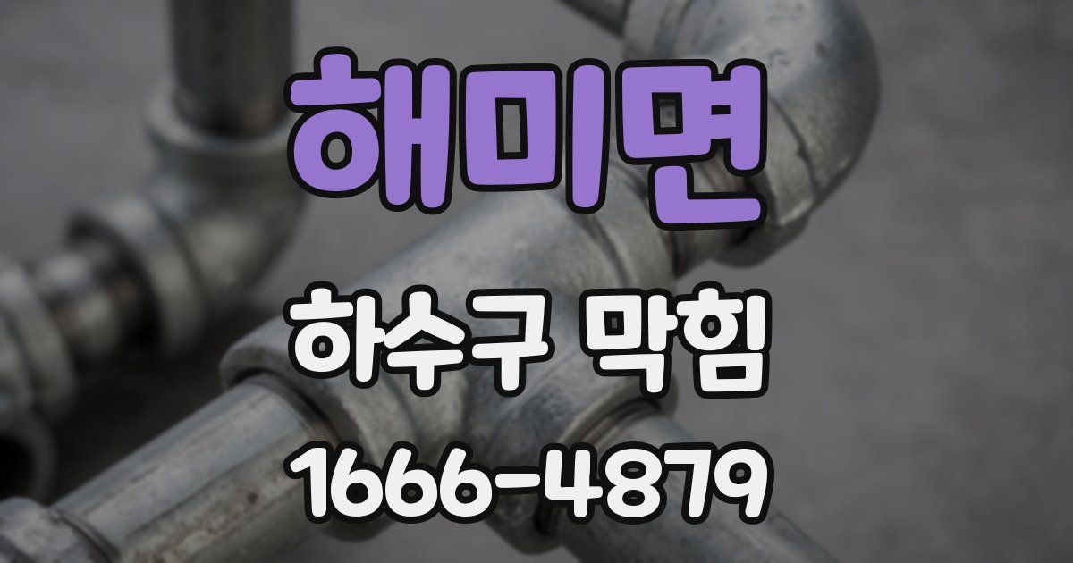해미면 하수구 막힘