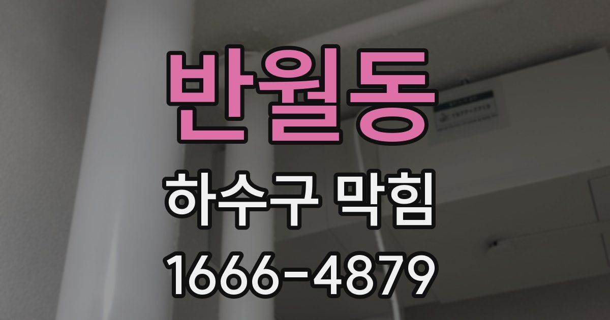 반월동 하수구 막힘