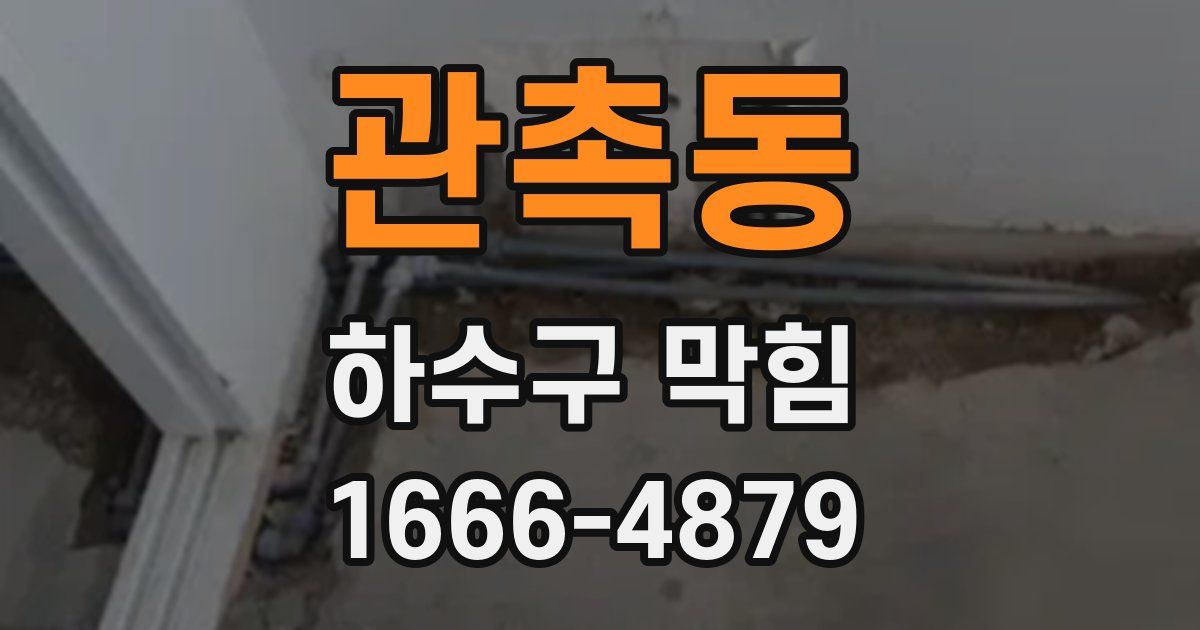 관촉동 하수구 막힘