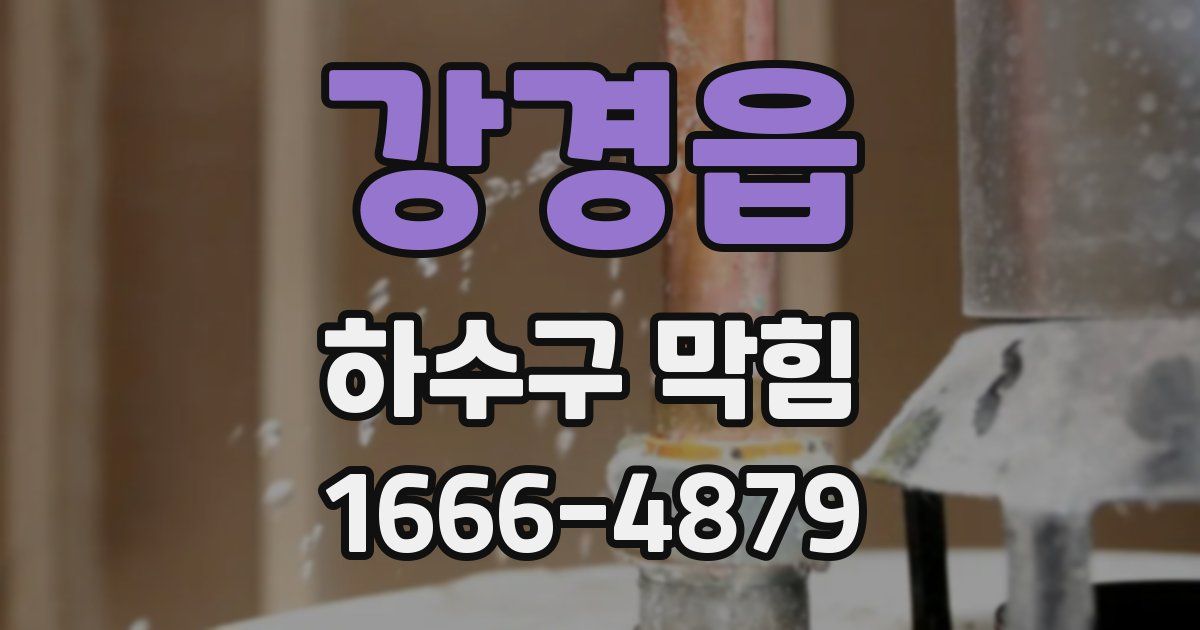 강경읍 하수구 막힘