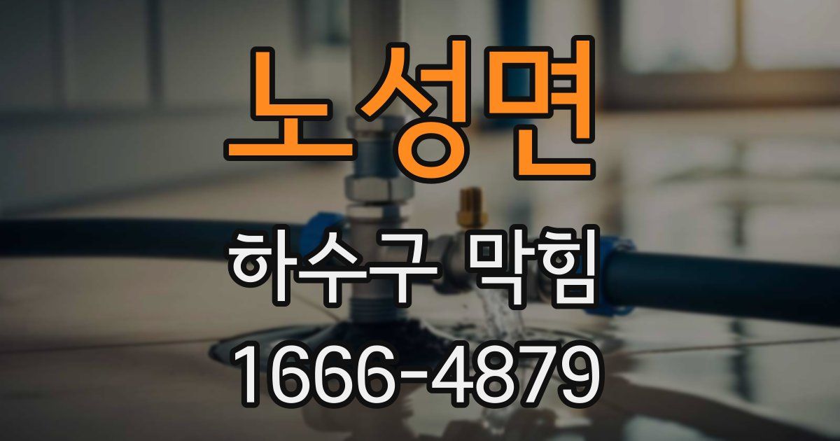 노성면 하수구 막힘