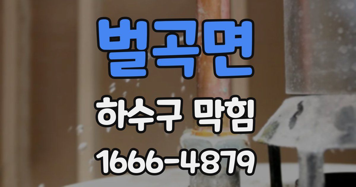 벌곡면 하수구 막힘