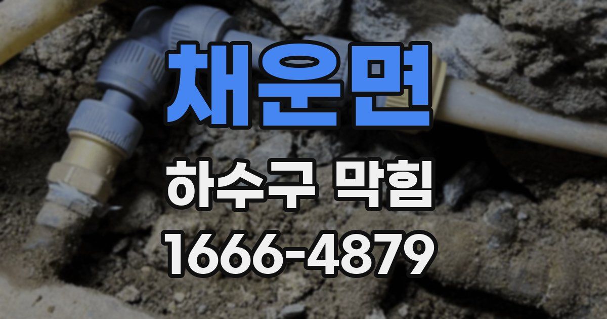 채운면 하수구 막힘