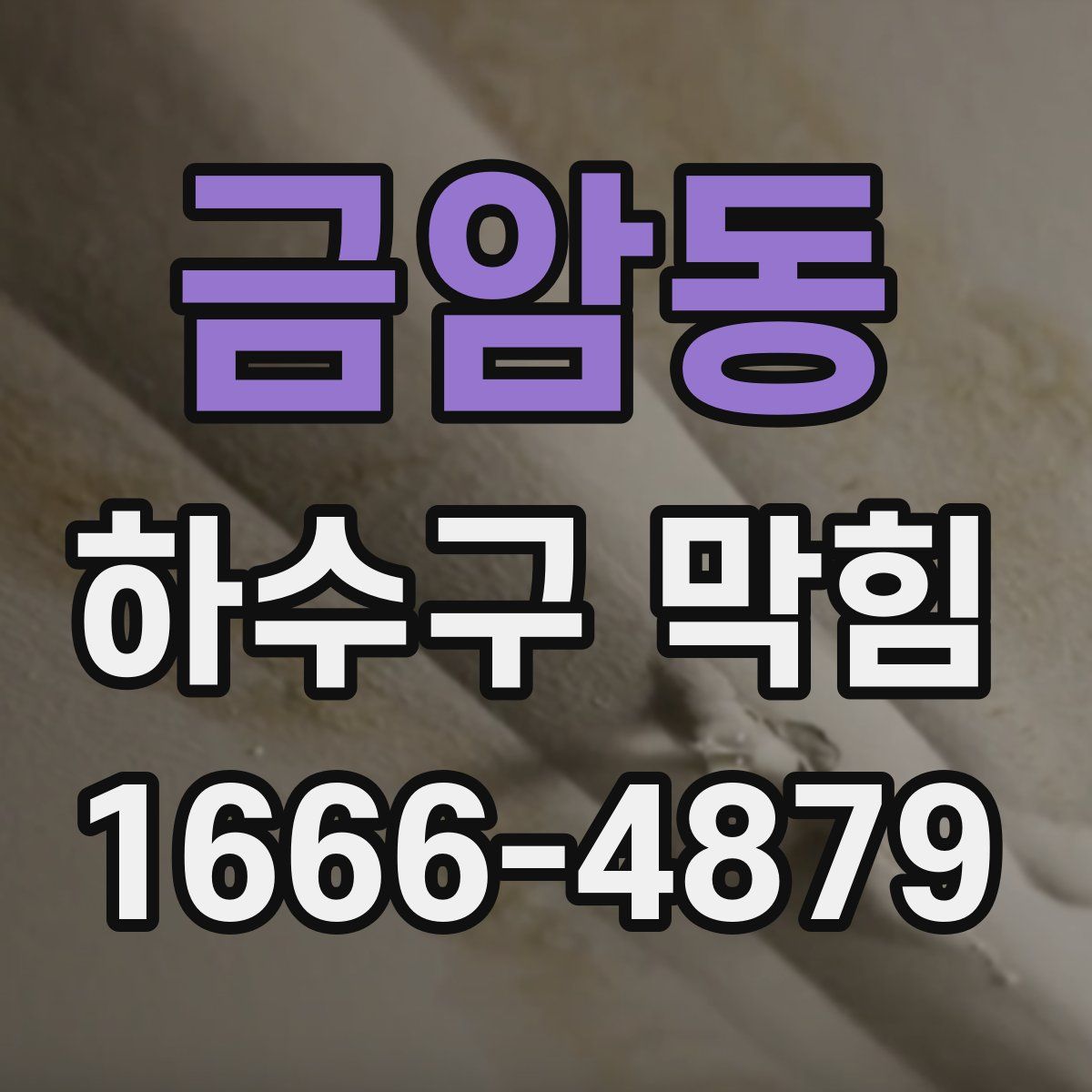 금암동 하수구 막힘
