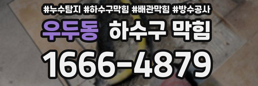 우두동 하수구 막힘