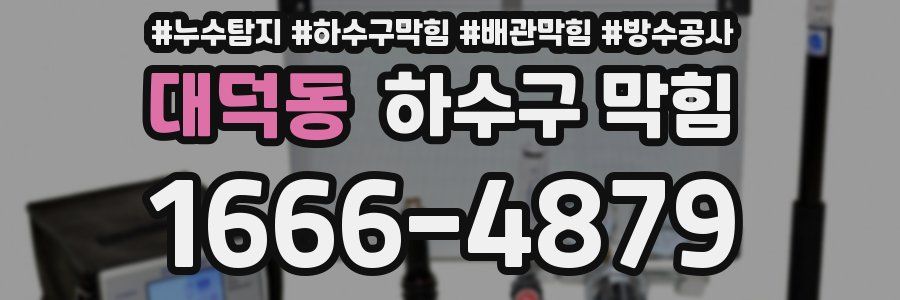 대덕동 하수구 막힘