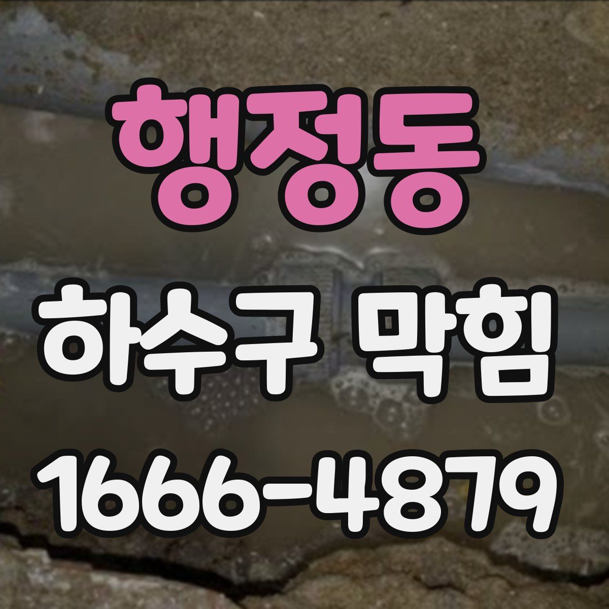 행정동 하수구 막힘