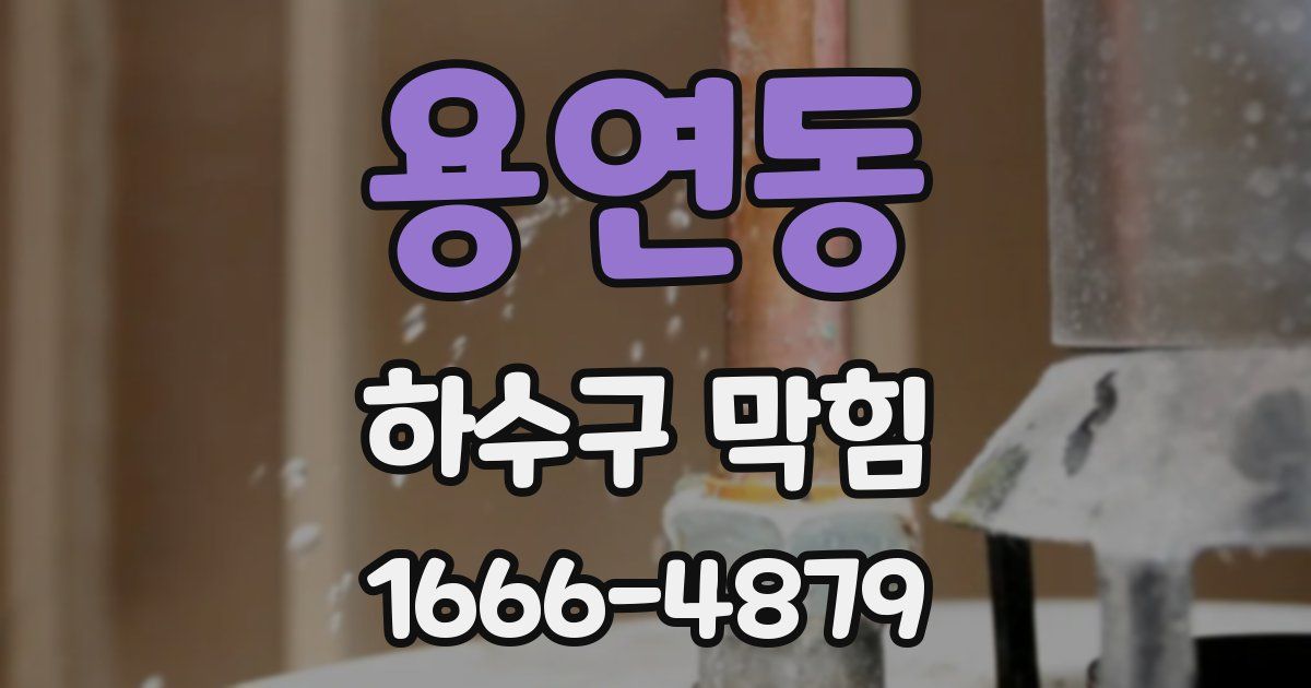 용연동 하수구 막힘