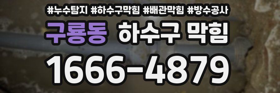 구룡동 하수구 막힘