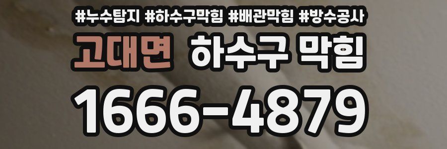 고대면 하수구 막힘