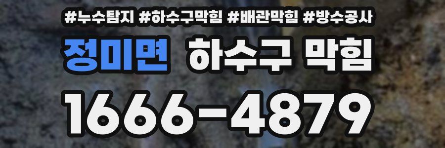 정미면 하수구 막힘