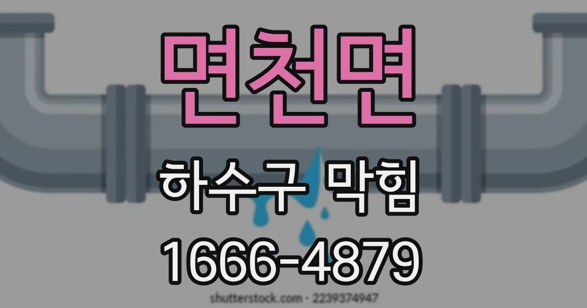 면천면 하수구 막힘
