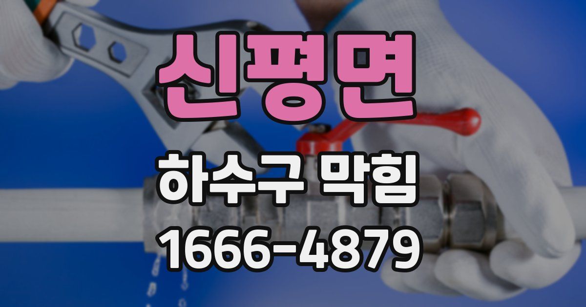 신평면 하수구 막힘