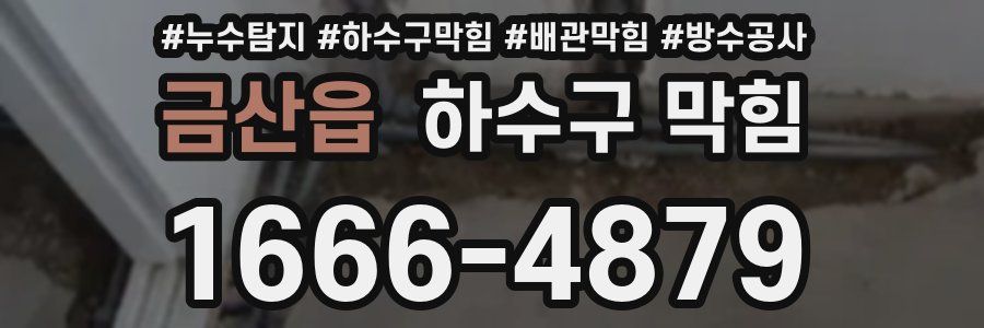 금산읍 하수구 막힘