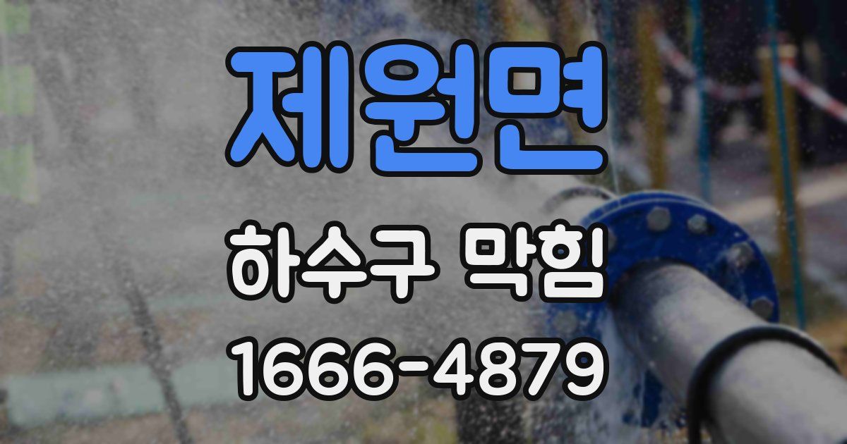 제원면 하수구 막힘