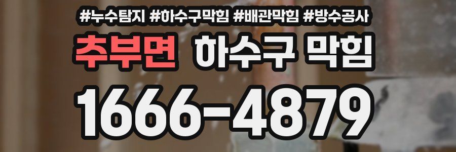 추부면 하수구 막힘