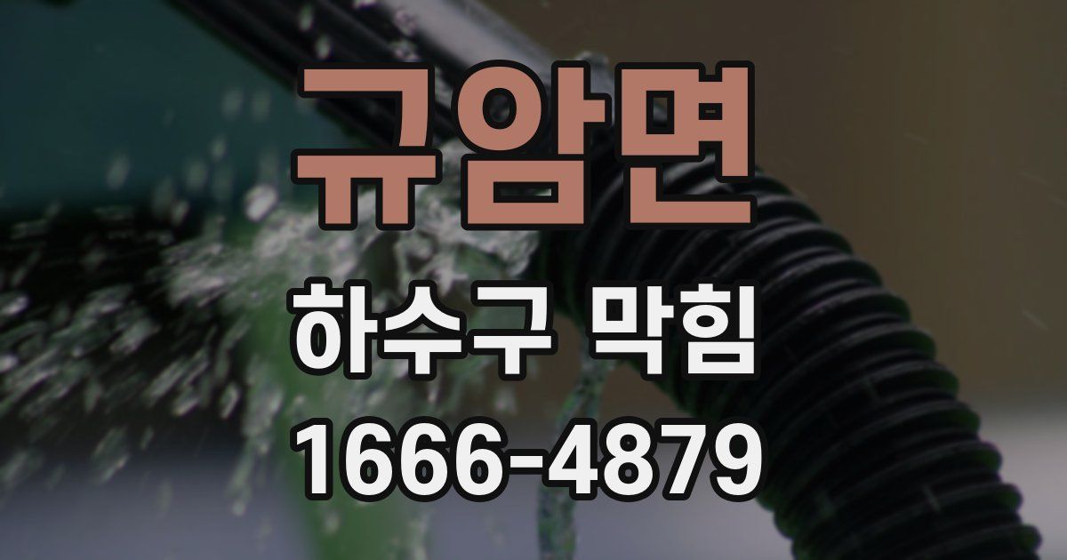 규암면 하수구 막힘