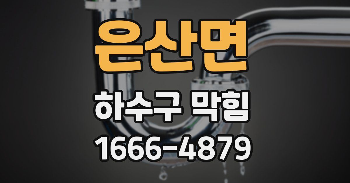 은산면 하수구 막힘