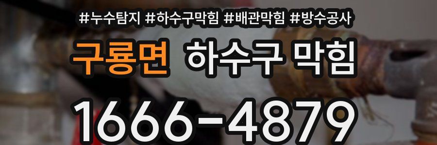 구룡면 하수구 막힘